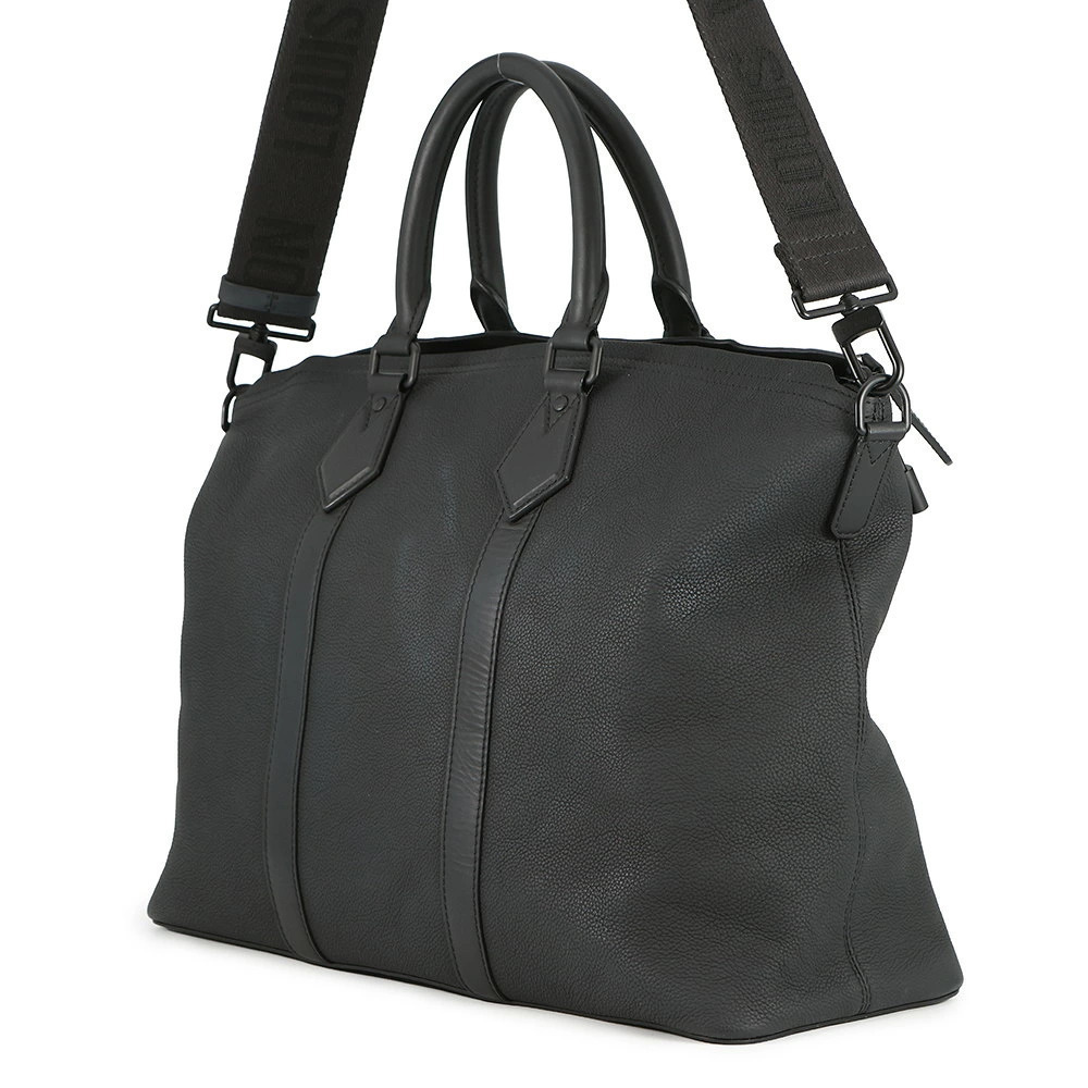 Louis Vuitton Bag Tote Shoulder Black LV Leather Taurillon Lockit Aerogram